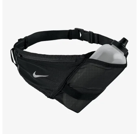 Сумка на пояс с бутылкой NIKE FLEX STRIDE BOTTLE BELT 22 OZ BLACK/BLACK/SILVER OSFM N.100.3443.082.OS