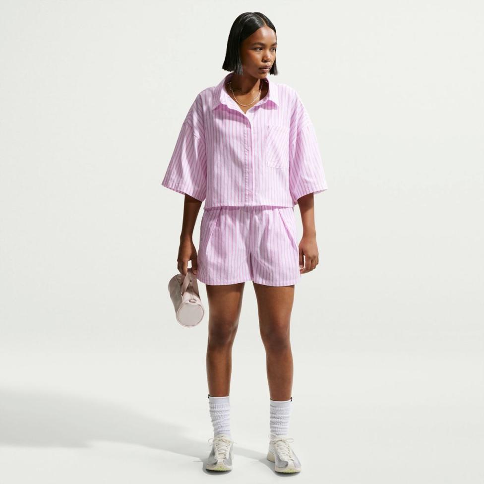 Жіноча сорочка NIKE W NSW OFFLN WVN PPLN STRP SS II4228-503_image_3