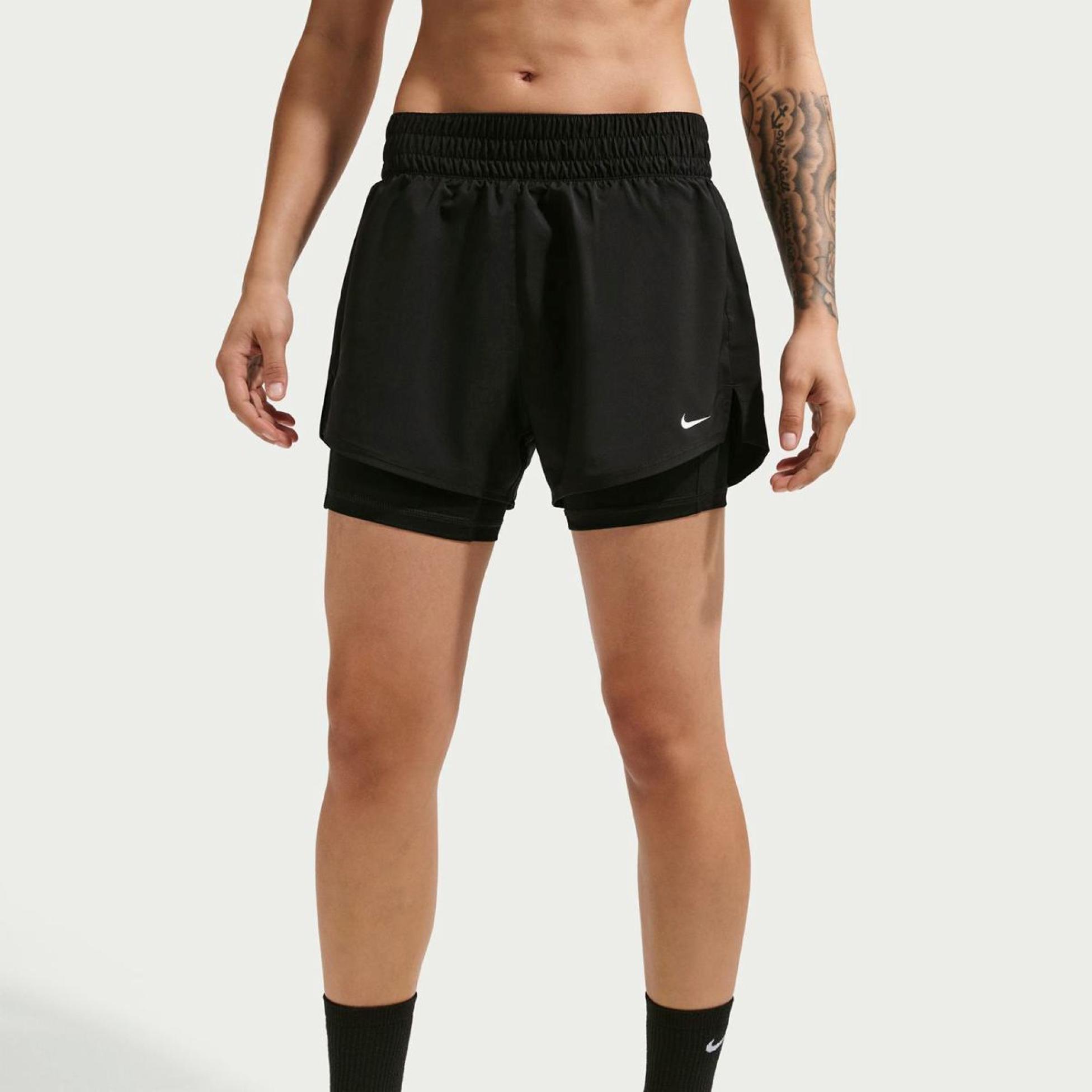 Жіночі шорти NIKE W NK ONE DF HR 3IN 2N1 SHORT DX6016-011