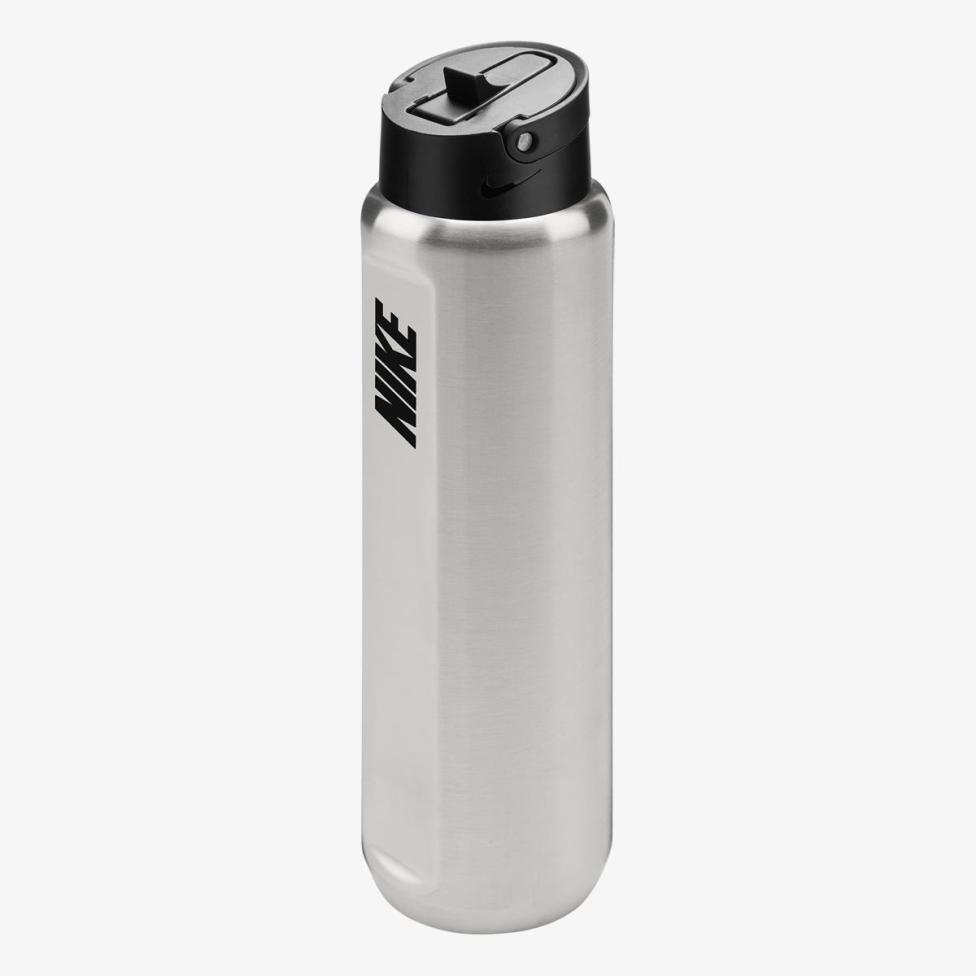 Пляшка NIKE SS RECHARGE STRAW BOTTLE 24 OZ RFSH BRUSHED STAINLESS STEEL/BLACK/BLACK 24OZ N.101.3795.953.24