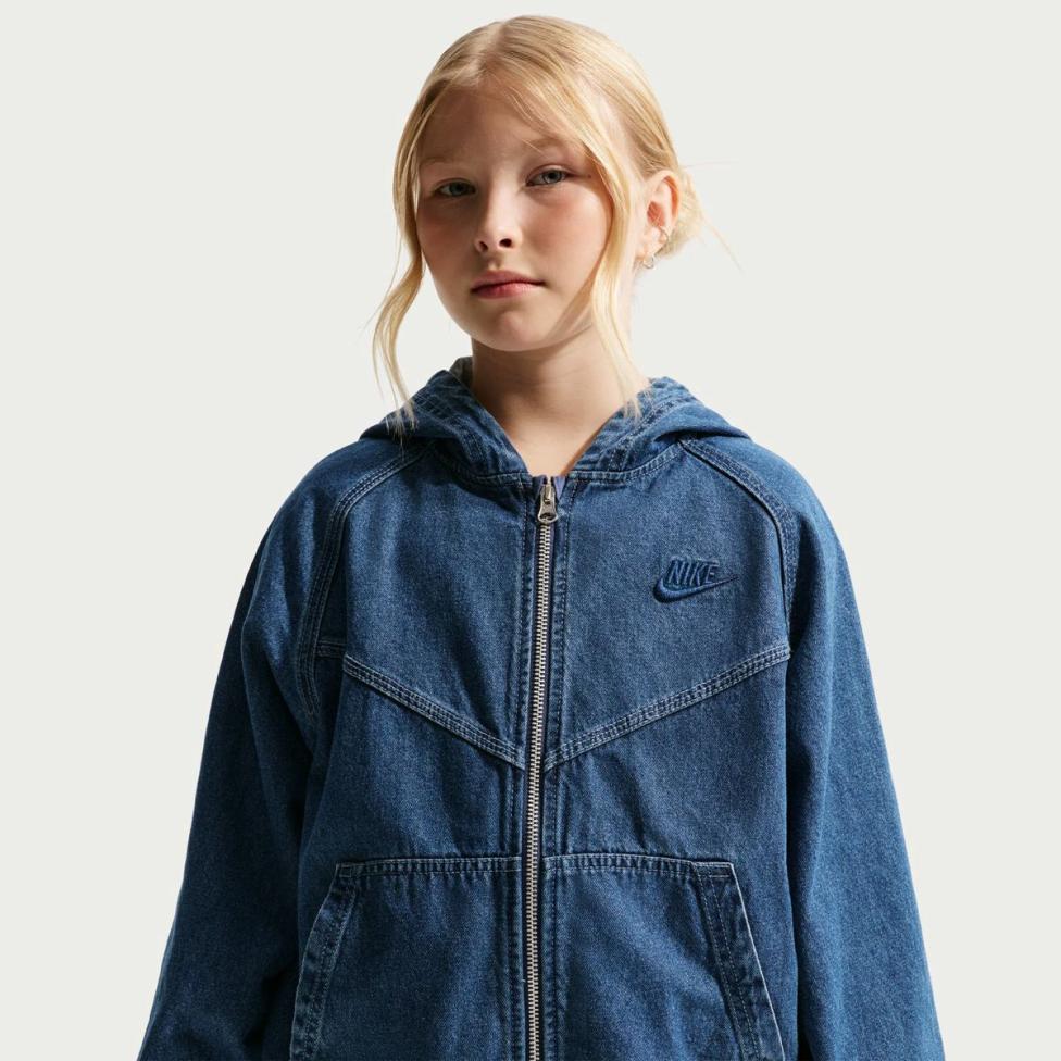 Дитяча толстовка NIKE K NSW WR DENIM FZ JACKET IF2306-435