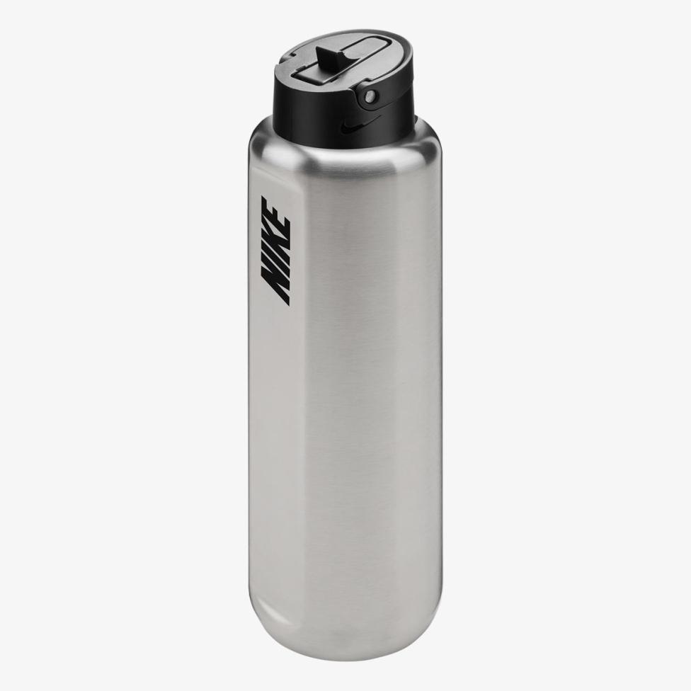 Пляшка NIKE SS RECHARGE STRAW BOTTLE 32 OZ RFSH BRUSHED STAINLESS STEEL/BLACK/BLACK 32OZ N.101.3796.953.32