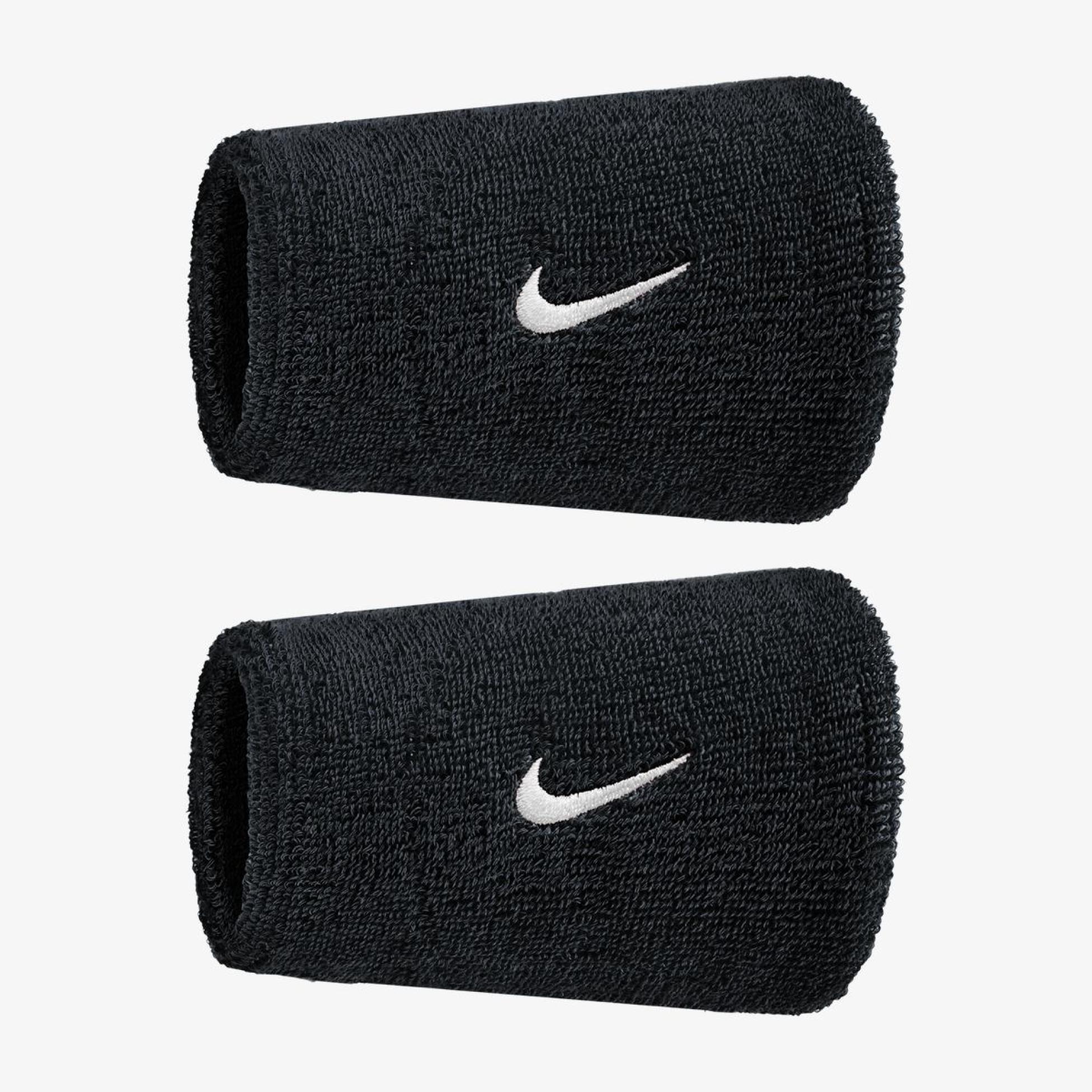 Напульсники NIKE SWOOSH CLASSIC DOUBLEWIDE WRISTBANDS 2PK BLACK/WHITE OSFM N.101.2406.010.OS