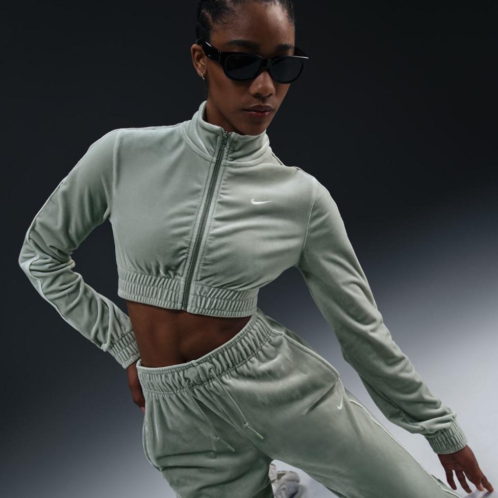 Жіноча толстовка NIKE W NSW CLLCTN VELOUR FZ TOP OFL FZ3679-370_image_4