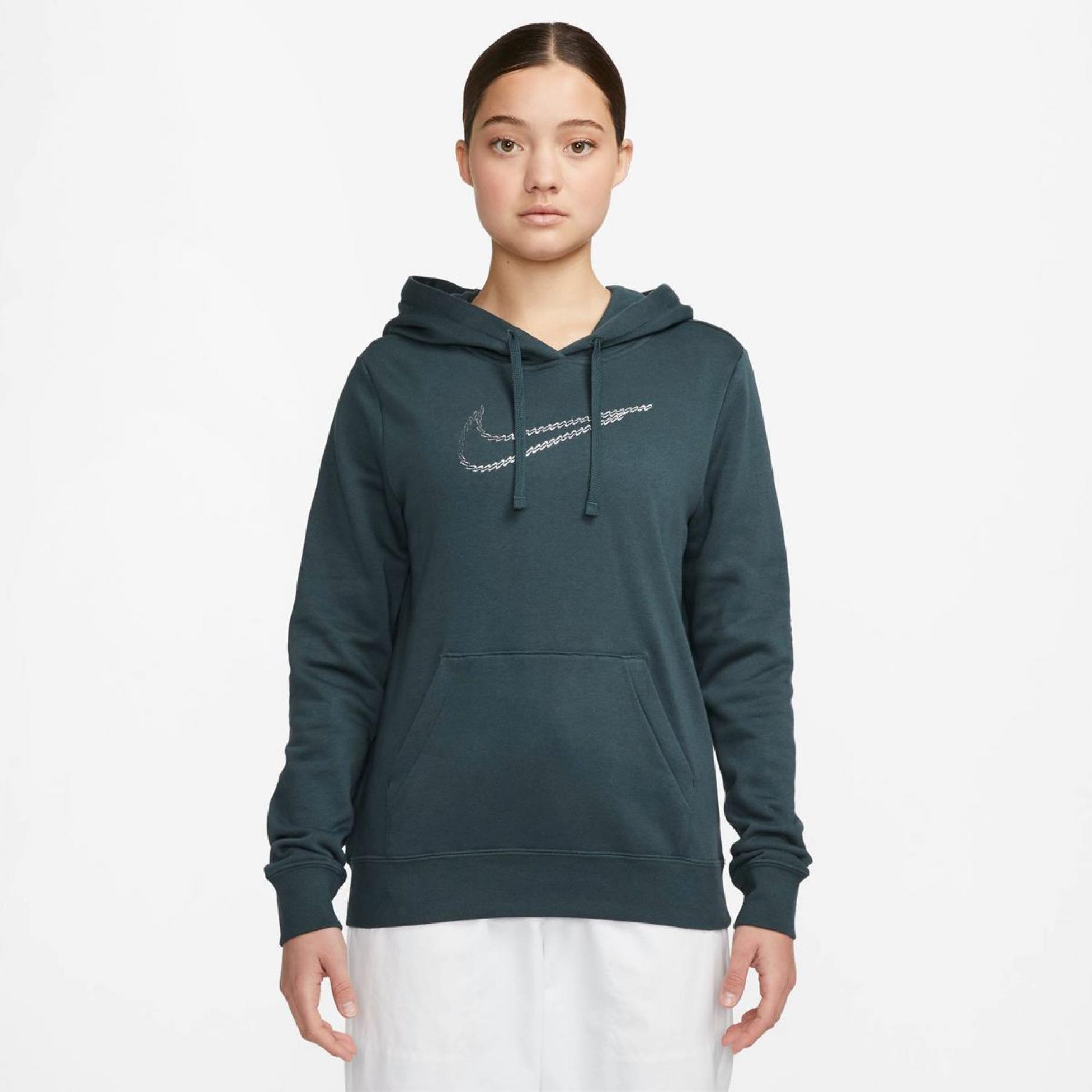 Жіноча толстовка NIKE W NSW PE CLB FLC SHINE OS PO FB8763-328