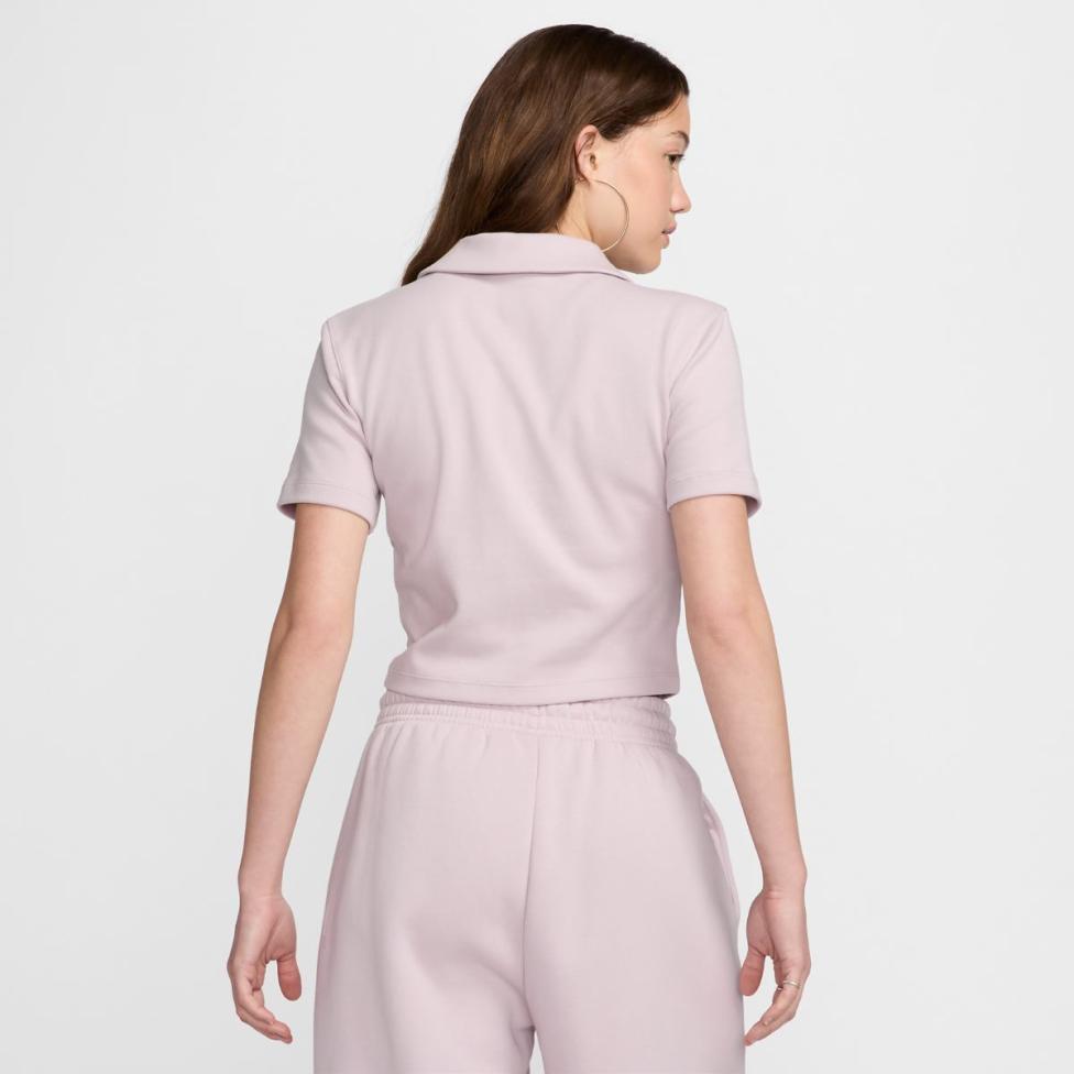 Жіноче поло NIKE W NSW ESSNTL SS POLO CRP TOP DV7884-019
