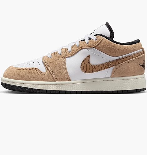Кросівки Air Jordan 1 Low Se Brown Elephant Gs White/Brown DZ5368-201